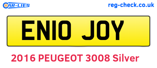 EN10JOY are the vehicle registration plates.