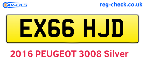 EX66HJD are the vehicle registration plates.