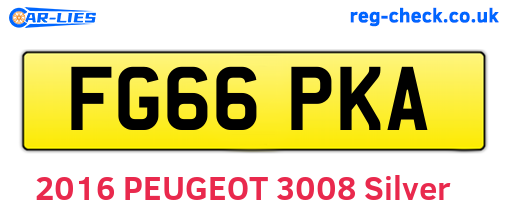FG66PKA are the vehicle registration plates.