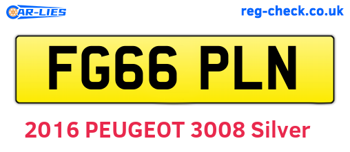 FG66PLN are the vehicle registration plates.