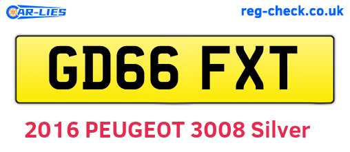 GD66FXT are the vehicle registration plates.