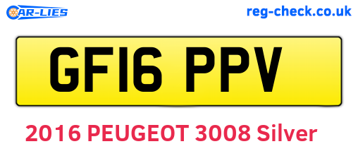 GF16PPV are the vehicle registration plates.