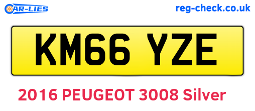 KM66YZE are the vehicle registration plates.