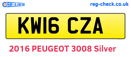 KW16CZA are the vehicle registration plates.