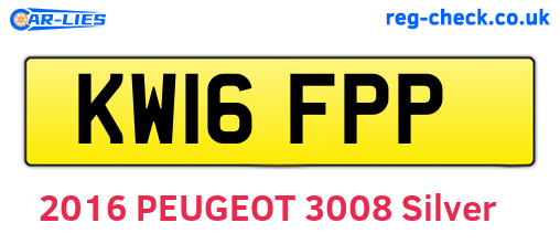 KW16FPP are the vehicle registration plates.