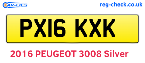 PX16KXK are the vehicle registration plates.