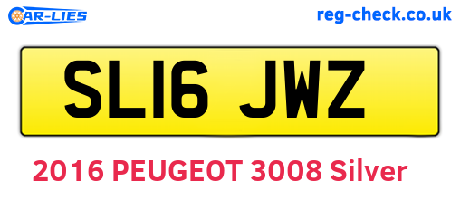 SL16JWZ are the vehicle registration plates.