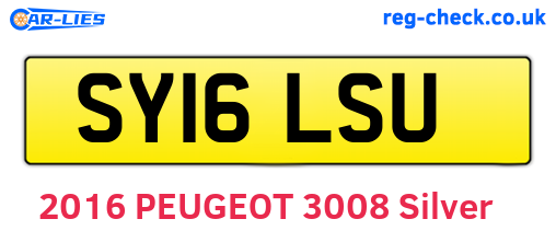 SY16LSU are the vehicle registration plates.