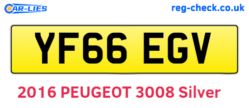 YF66EGV are the vehicle registration plates.
