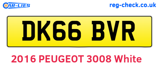 DK66BVR are the vehicle registration plates.