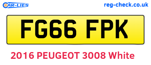 FG66FPK are the vehicle registration plates.