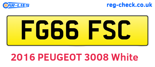 FG66FSC are the vehicle registration plates.
