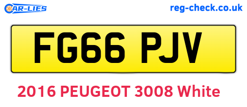 FG66PJV are the vehicle registration plates.