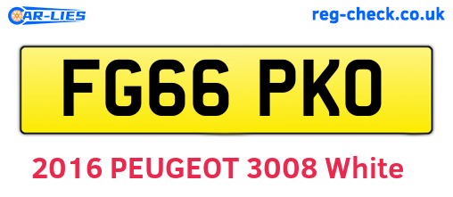 FG66PKO are the vehicle registration plates.