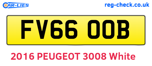 FV66OOB are the vehicle registration plates.