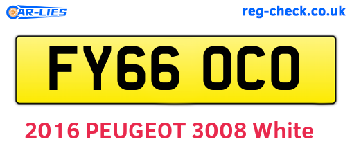 FY66OCO are the vehicle registration plates.