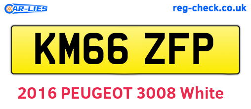 KM66ZFP are the vehicle registration plates.