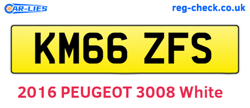KM66ZFS are the vehicle registration plates.