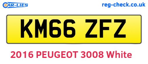 KM66ZFZ are the vehicle registration plates.