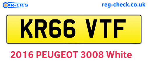 KR66VTF are the vehicle registration plates.