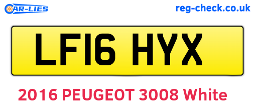 LF16HYX are the vehicle registration plates.