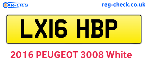 LX16HBP are the vehicle registration plates.