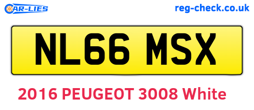 NL66MSX are the vehicle registration plates.