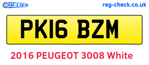 PK16BZM are the vehicle registration plates.