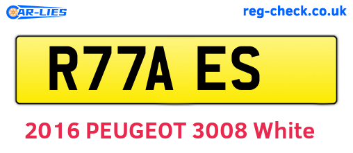 R77AES are the vehicle registration plates.