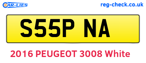 S55PNA are the vehicle registration plates.