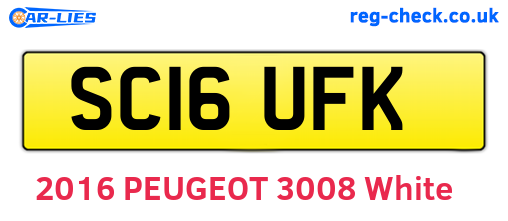 SC16UFK are the vehicle registration plates.