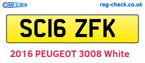 SC16ZFK are the vehicle registration plates.