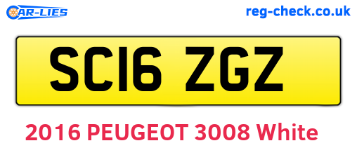 SC16ZGZ are the vehicle registration plates.