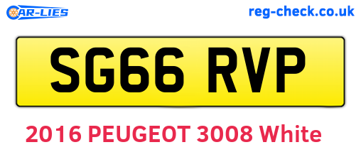 SG66RVP are the vehicle registration plates.