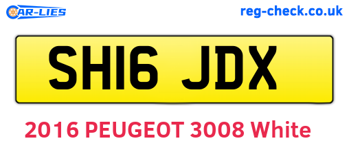 SH16JDX are the vehicle registration plates.