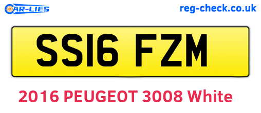 SS16FZM are the vehicle registration plates.