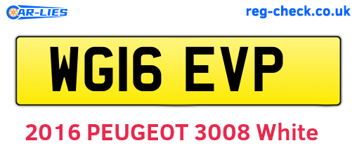 WG16EVP are the vehicle registration plates.