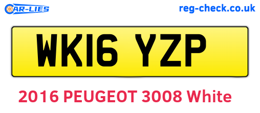 WK16YZP are the vehicle registration plates.