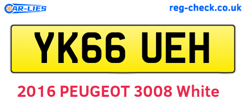 YK66UEH are the vehicle registration plates.
