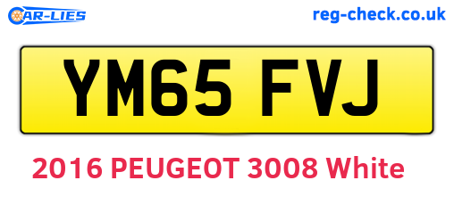YM65FVJ are the vehicle registration plates.