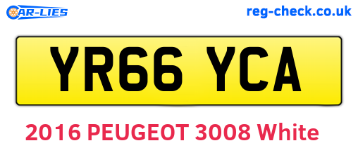 YR66YCA are the vehicle registration plates.