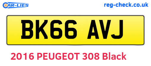 BK66AVJ are the vehicle registration plates.