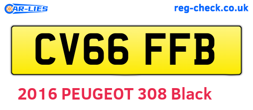 CV66FFB are the vehicle registration plates.