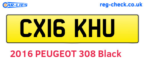 CX16KHU are the vehicle registration plates.