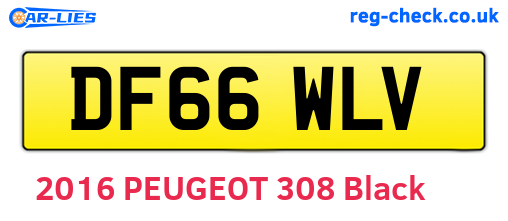DF66WLV are the vehicle registration plates.