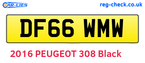 DF66WMW are the vehicle registration plates.