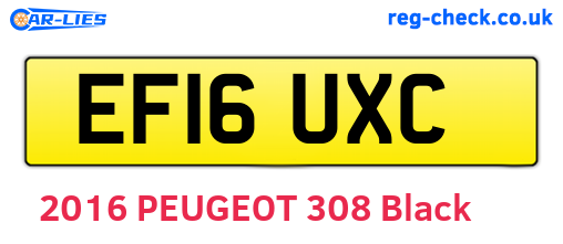 EF16UXC are the vehicle registration plates.