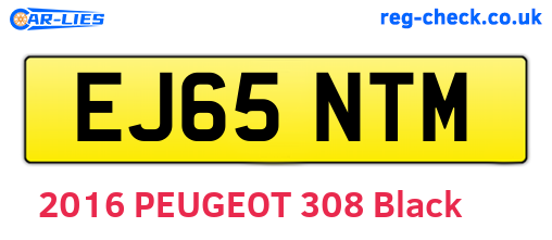 EJ65NTM are the vehicle registration plates.