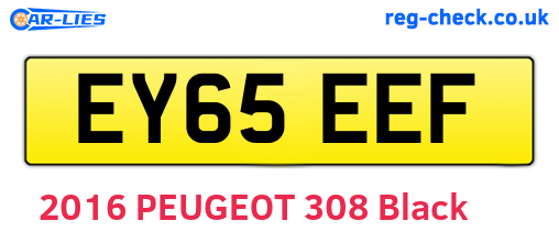 EY65EEF are the vehicle registration plates.