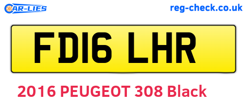 FD16LHR are the vehicle registration plates.